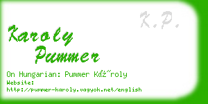 karoly pummer business card